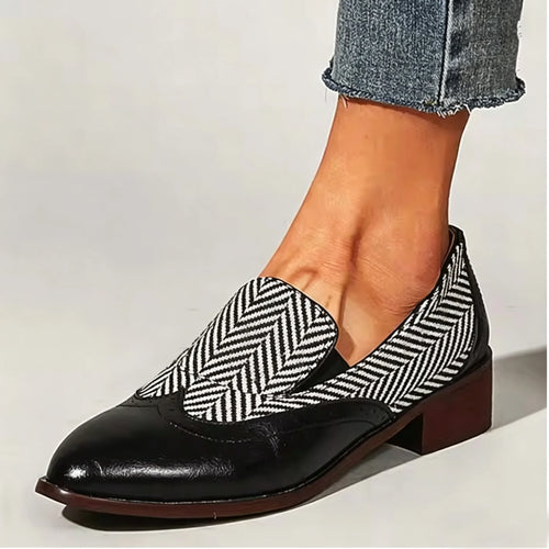 ALTAY Pointed Toe Block Heel Flats