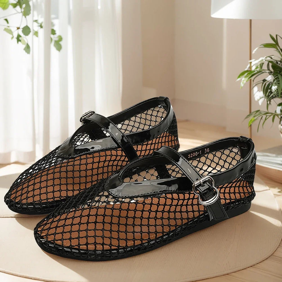 ALTAY Round Toe Mesh Casual Flats