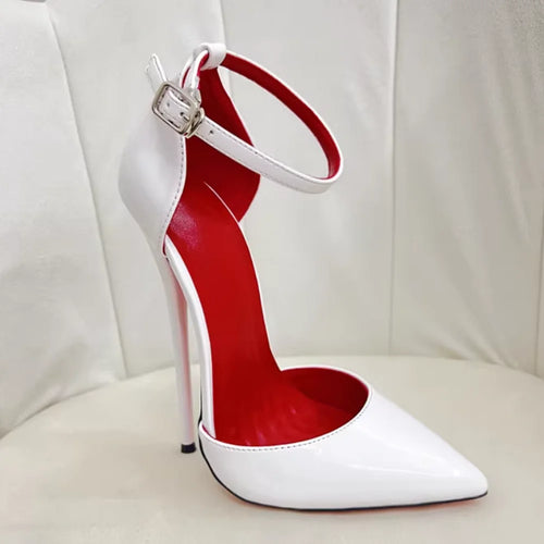 ALTAY Pointed Toe Buckle Strap Heels