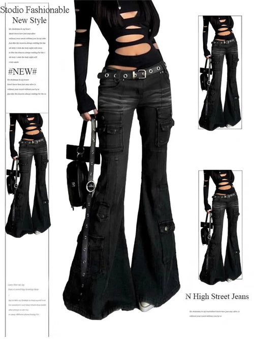 ALTAY Denim Flare Cargo Jeans