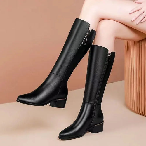ALTAY Boots Zipper Thick Heels