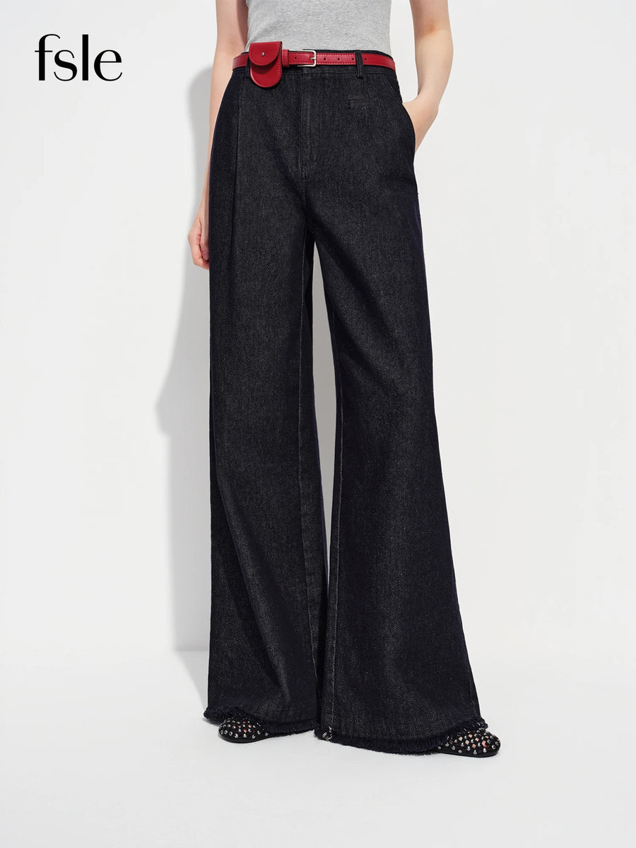 ALTAY Mid-Rise Wide-Leg Jeans with Belt