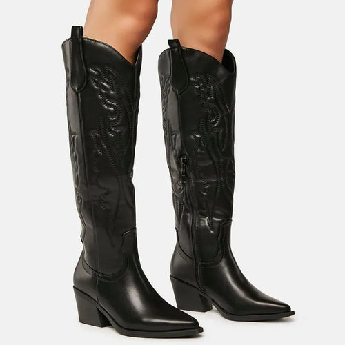 ALTAY Pointed Toe Western Boots