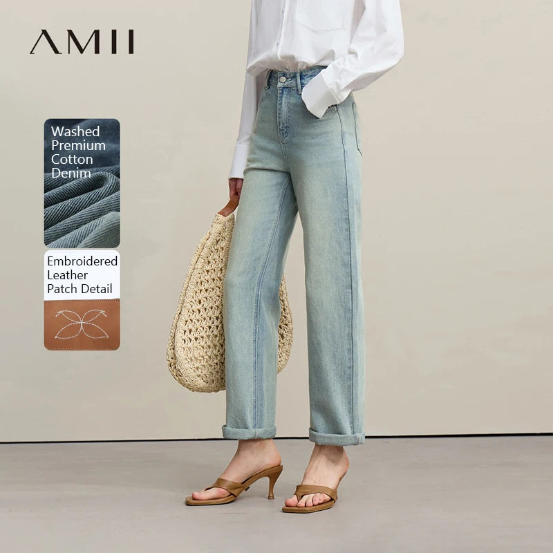 ALTAY Denim Low Rise Embroidered Jeans