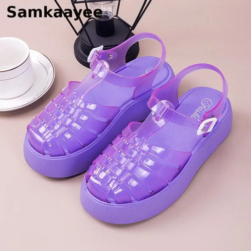 ALTAY Thick Sole Transparent Sandals
