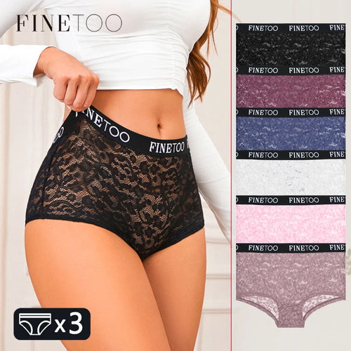 ALTAY Lace Floral Boyshort Panties (3-Pack)