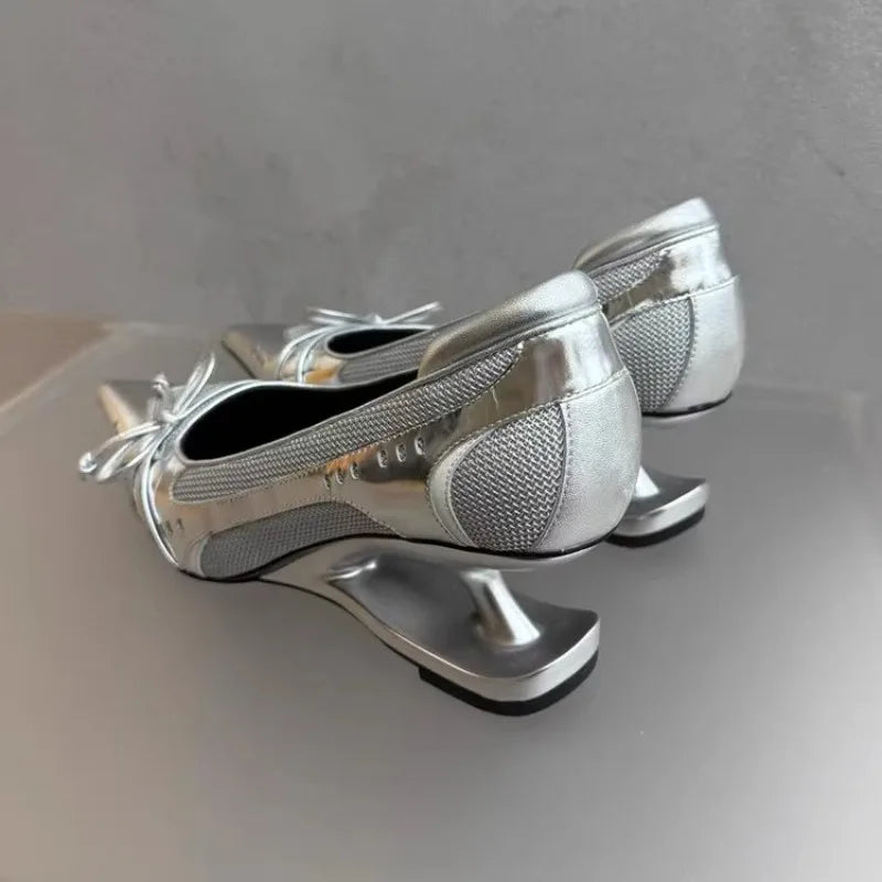 ALTAY Pointed Toe Bow Flats