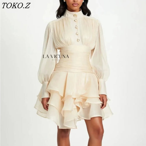 ALTAY Mock Neck Mini Dress