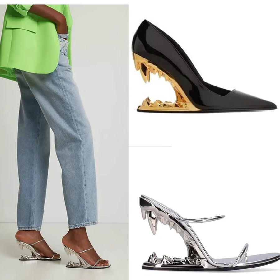 ALTAY Metal Tiger Teeth Single Heels