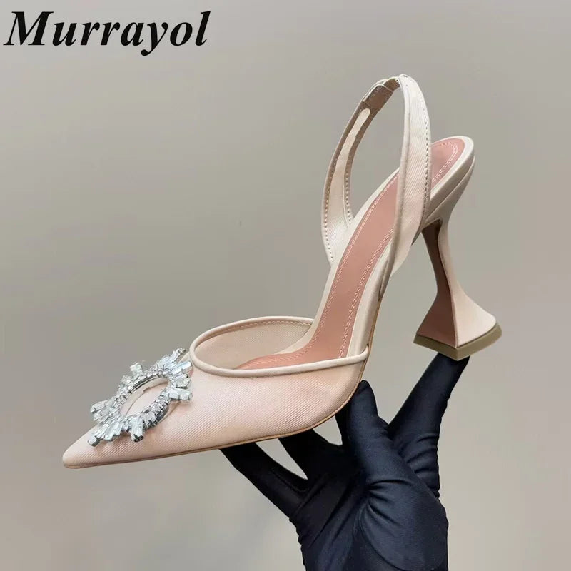 ALTAY Pointed Toe Rhinestone Sandals