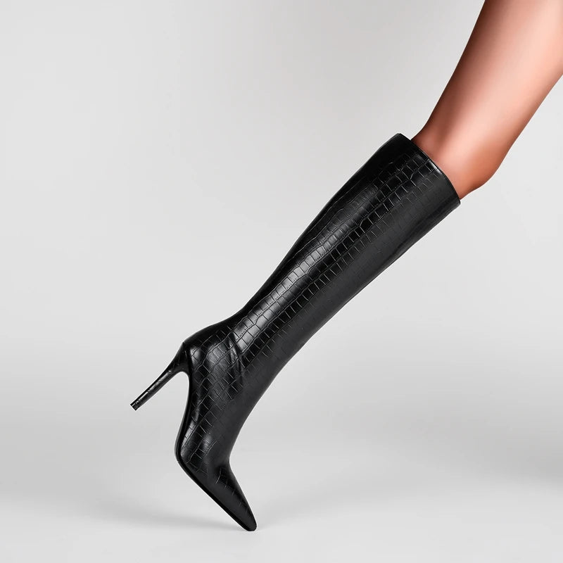 ALTAY Pointed Toe Long Boots