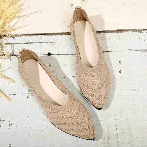 ALTAY Pointed Toe Knitted Flats