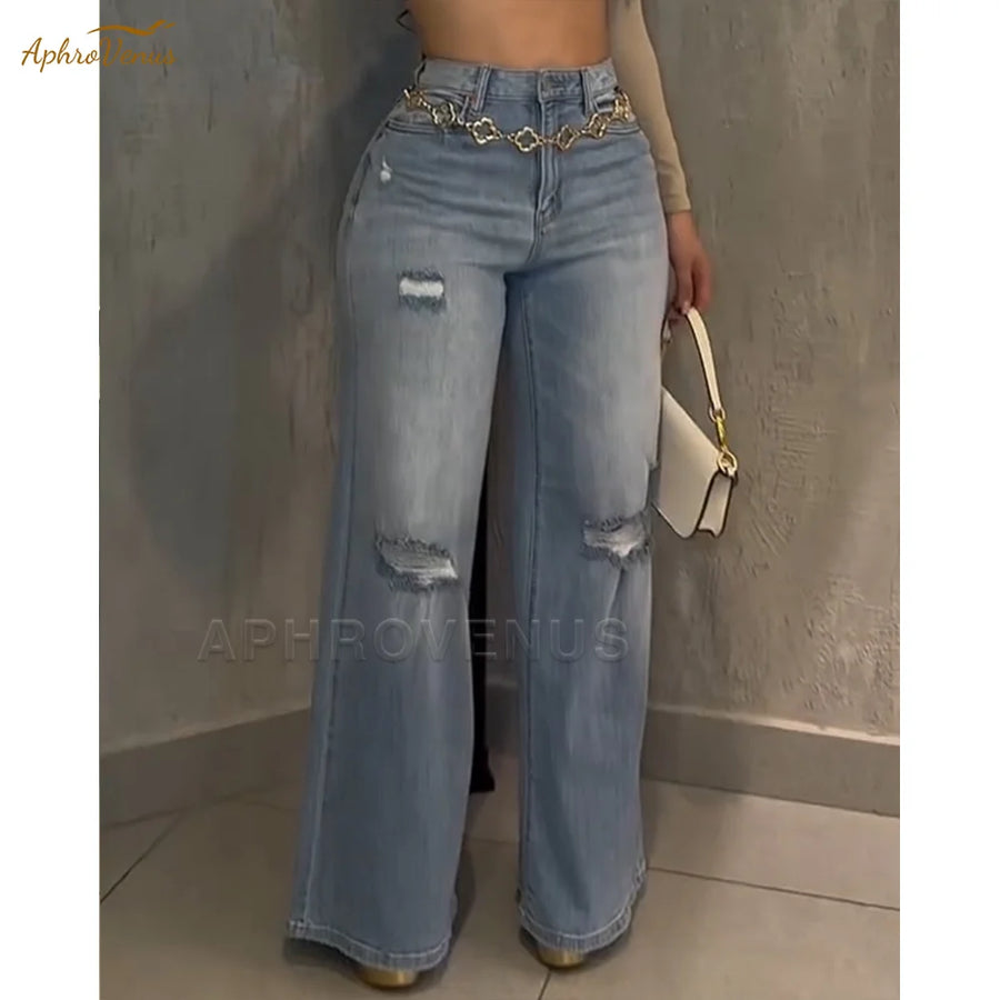 ALTAY Blue Straight High Waist Jeans