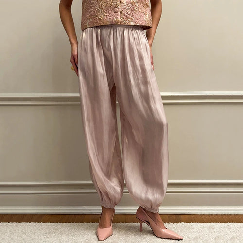 ALTAY Pink High Waist Pleated Pants