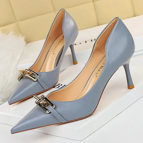 ALTAY Bigtree Pumps Metal Button Heels