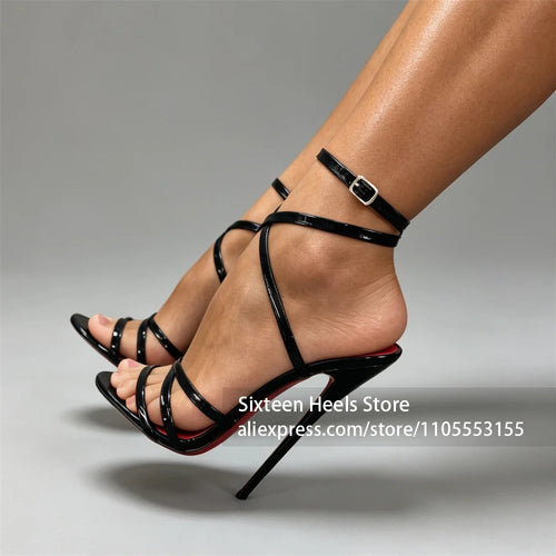 ALTAY Ankle Patent Leather Heels