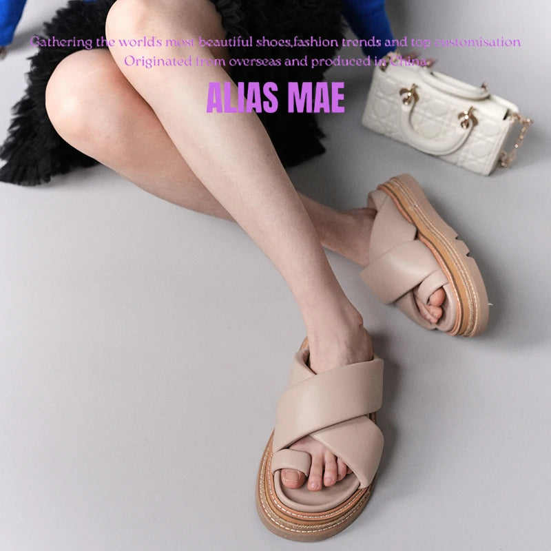 ALTAY Alias Mae Leather Cross Flats