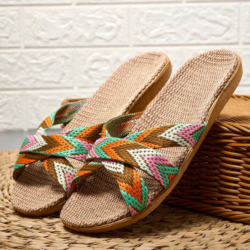 ALTAY Linen Slippers Home Lightweight Sandals