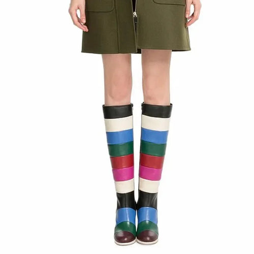 ALTAY Rainbow Platform Chunky Boots